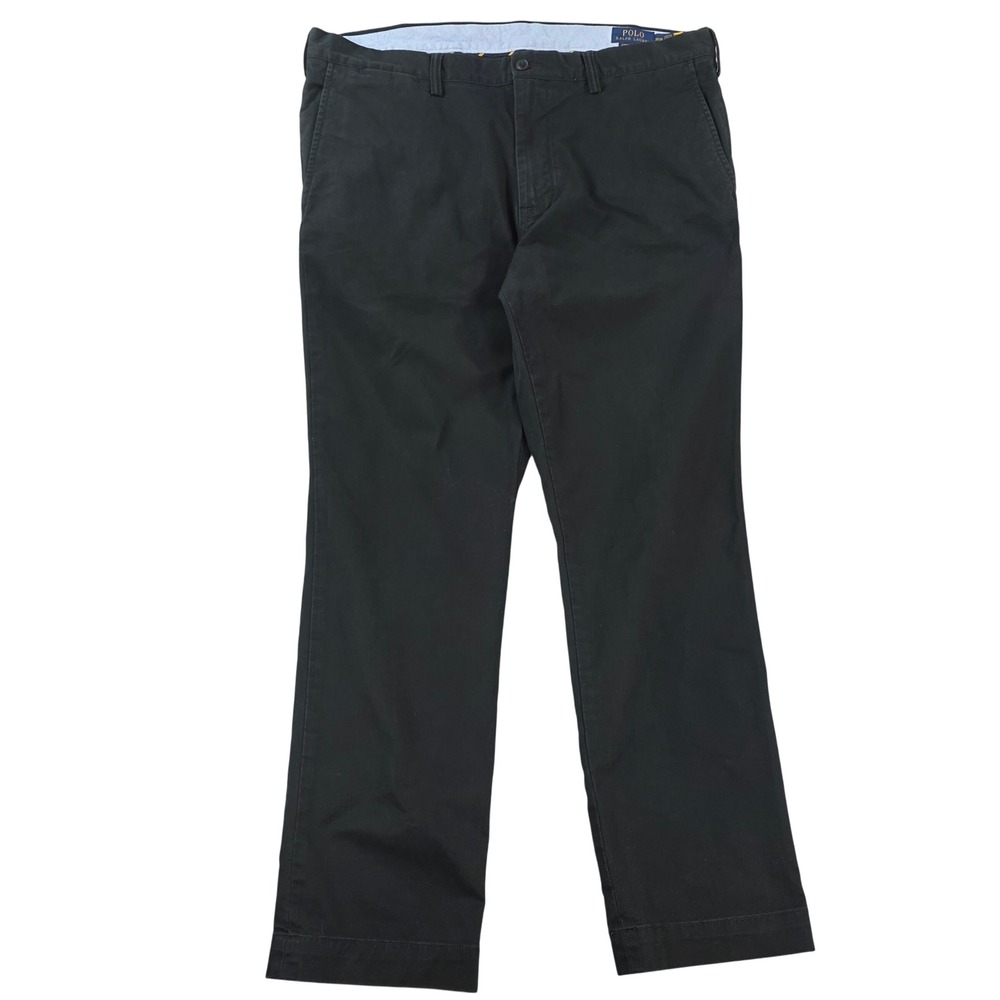 Polo Ralph Lauren Stretch Slim Fit Chino Pants Black 38/30 Mens Trousers